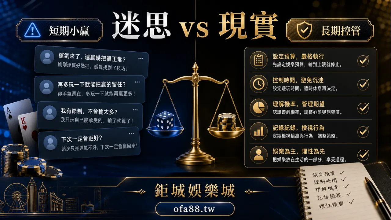 娛樂城賺錢迷思與真實成本對照示意圖