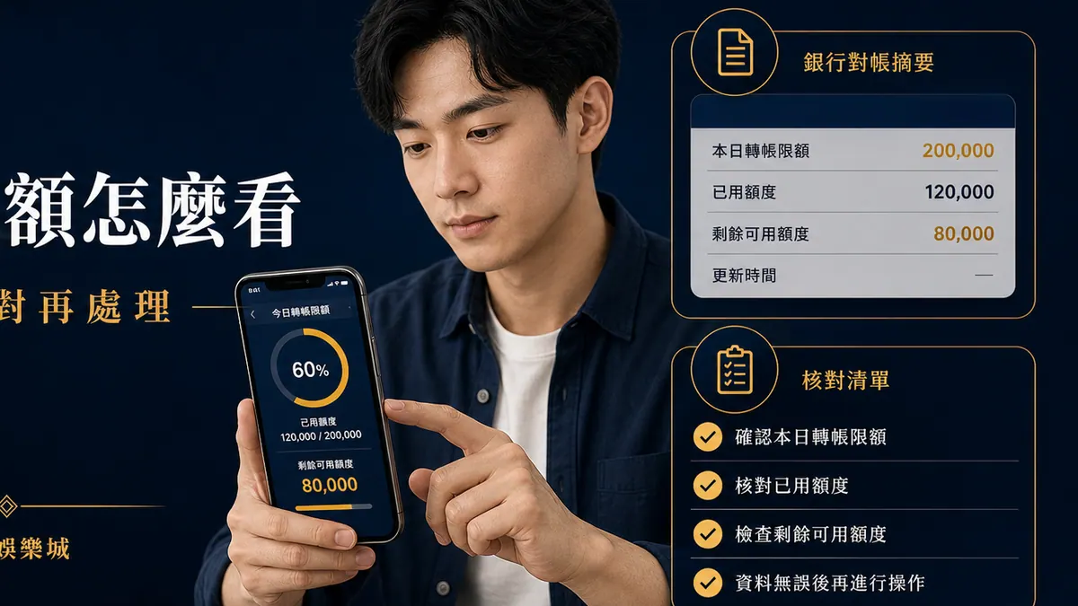 鉅城娛樂城｜娛樂城轉帳限額怎麼看？單筆上限、分次入金與紀錄保存重點整理