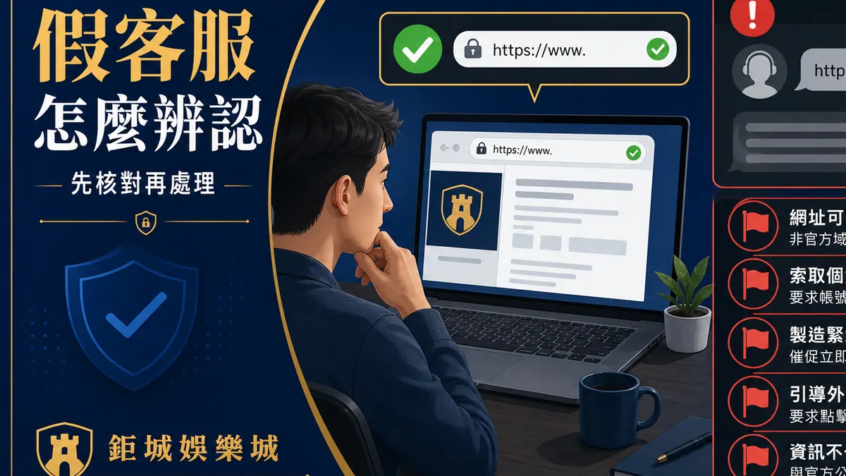 鉅城娛樂城|娛樂城冒用客服怎麼辨認?網址、聯絡入口與釣魚訊息檢查重點整理
