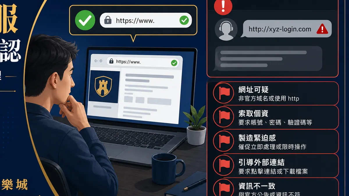 鉅城娛樂城|娛樂城冒用客服怎麼辨認?網址、聯絡入口與釣魚訊息檢查重點整理