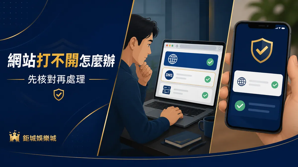 鉅城娛樂城｜娛樂城網站打不開怎麼辦？網址、DNS、瀏覽器與假鏡像檢查重點整理