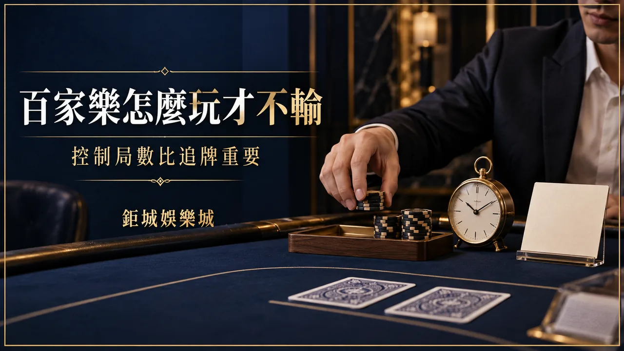 百家樂怎麼玩才不容易失控？局數、節奏與停手點指南