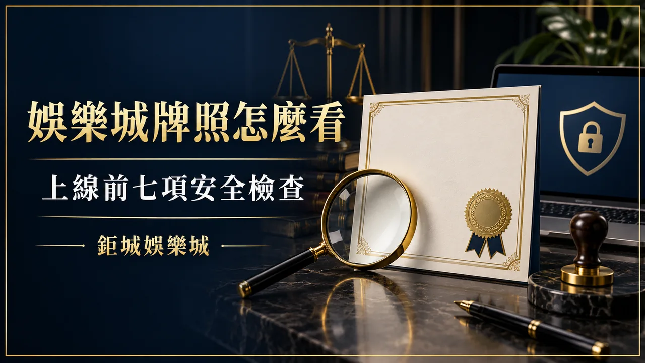 娛樂城合法牌照怎麼看？上線前先做 7 項安全檢查