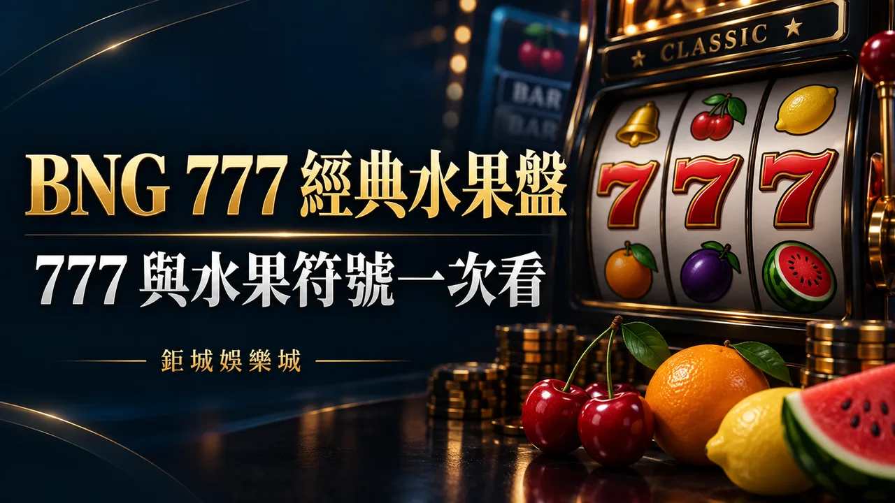 BNG《777 經典水果盤》玩法：符號、連線與賠付表閱讀