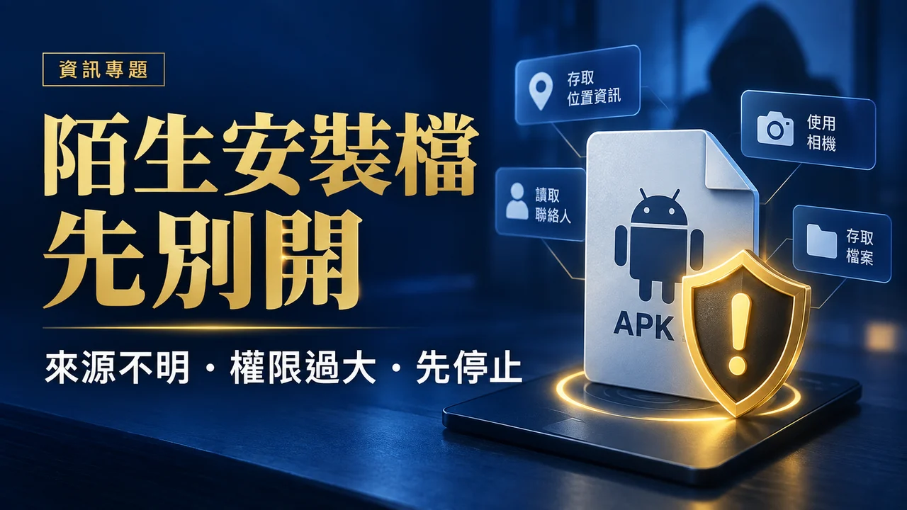 陌生 APK 可以安裝嗎？假 App、敏感權限與已安裝後的檢查